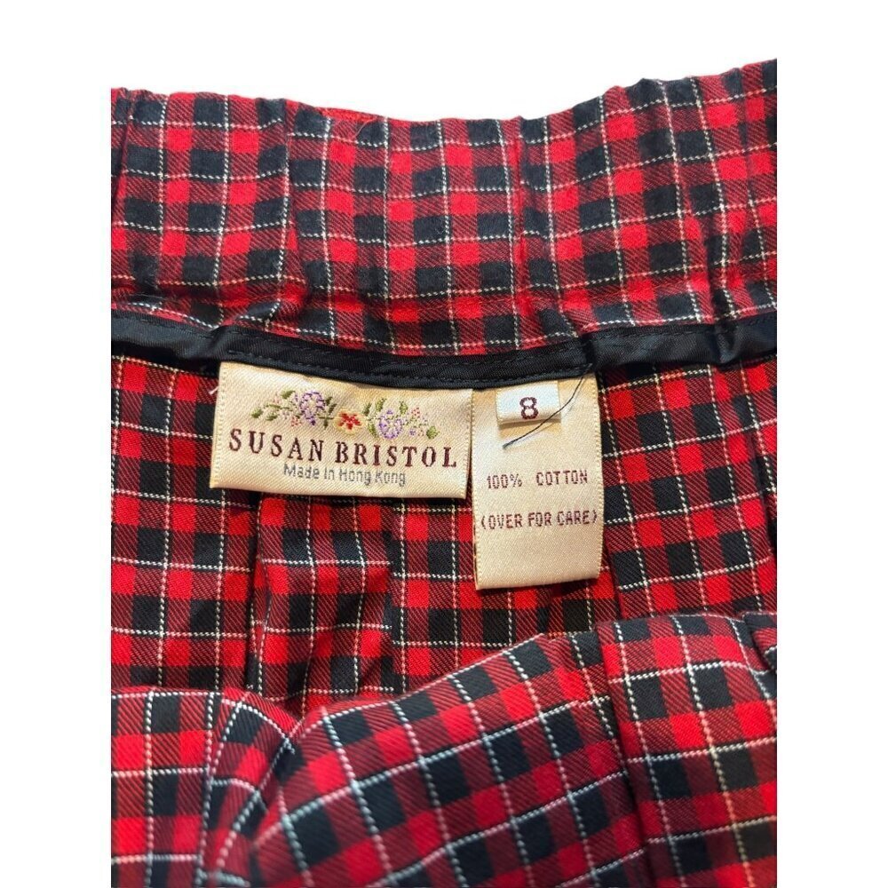 Susan Bristol Women's Red& Black Plaid Skirt - Picture 6 of 7